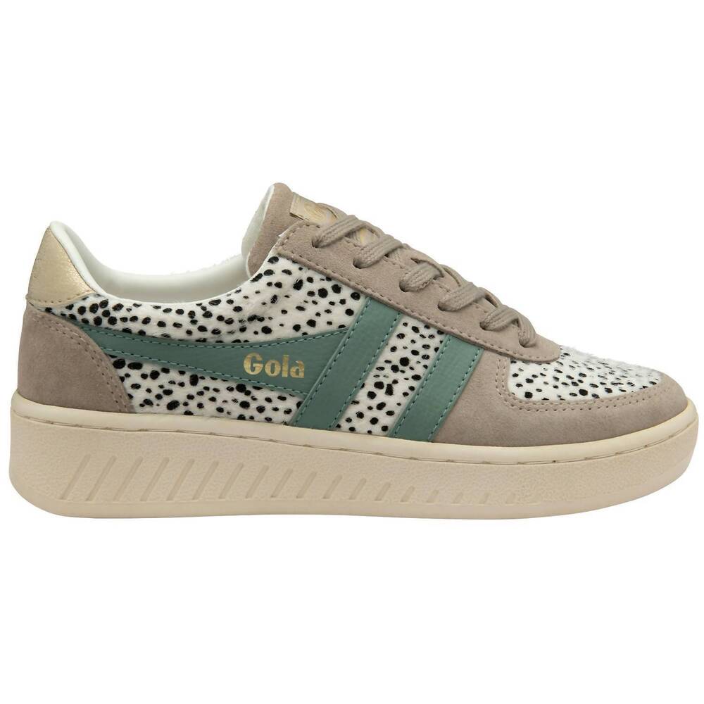NEW GOLA women's grandslam savannah sneakers in cheetah/feather grey/green mist - Picture 1 of 5